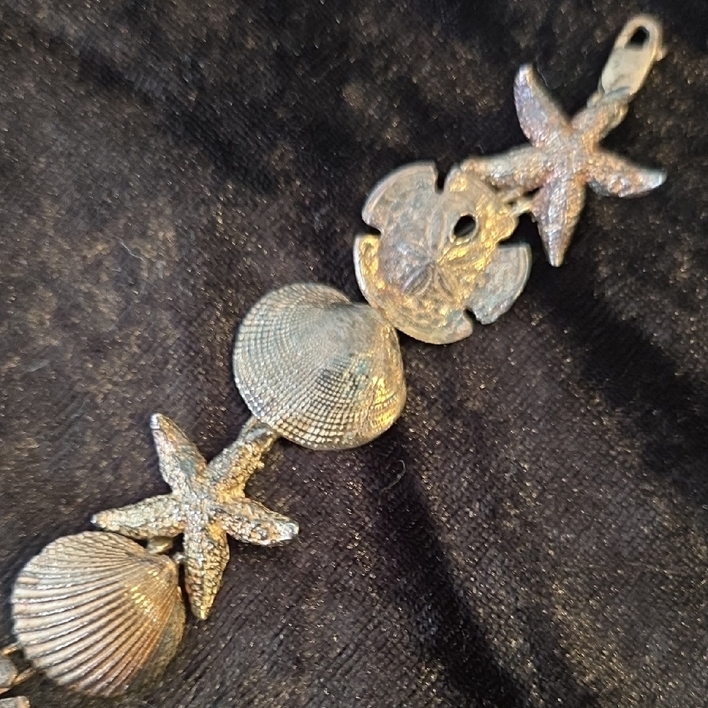 Source Unknown Silver Ocean Charm Bracelet - image 7